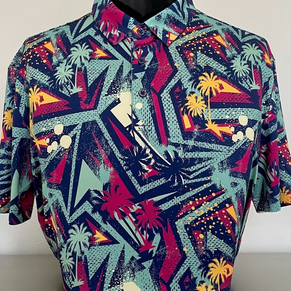 CS Retro Palm Print Polo